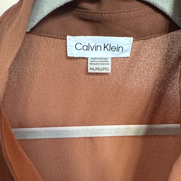 Calvin Klein Brown Button-Up Blouse - Picture 4 of 4